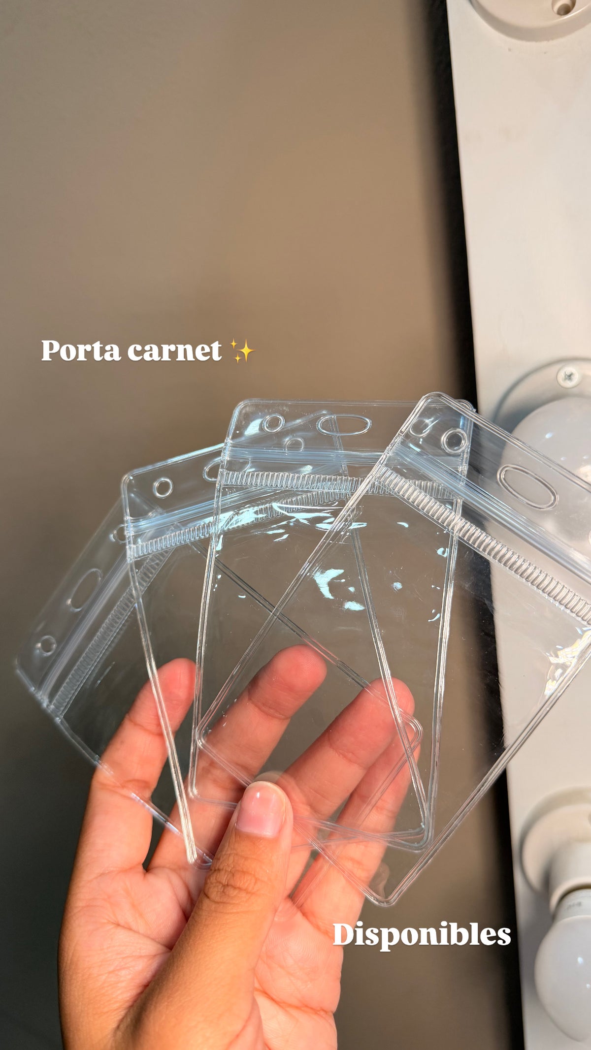 Porta carnet transparente
