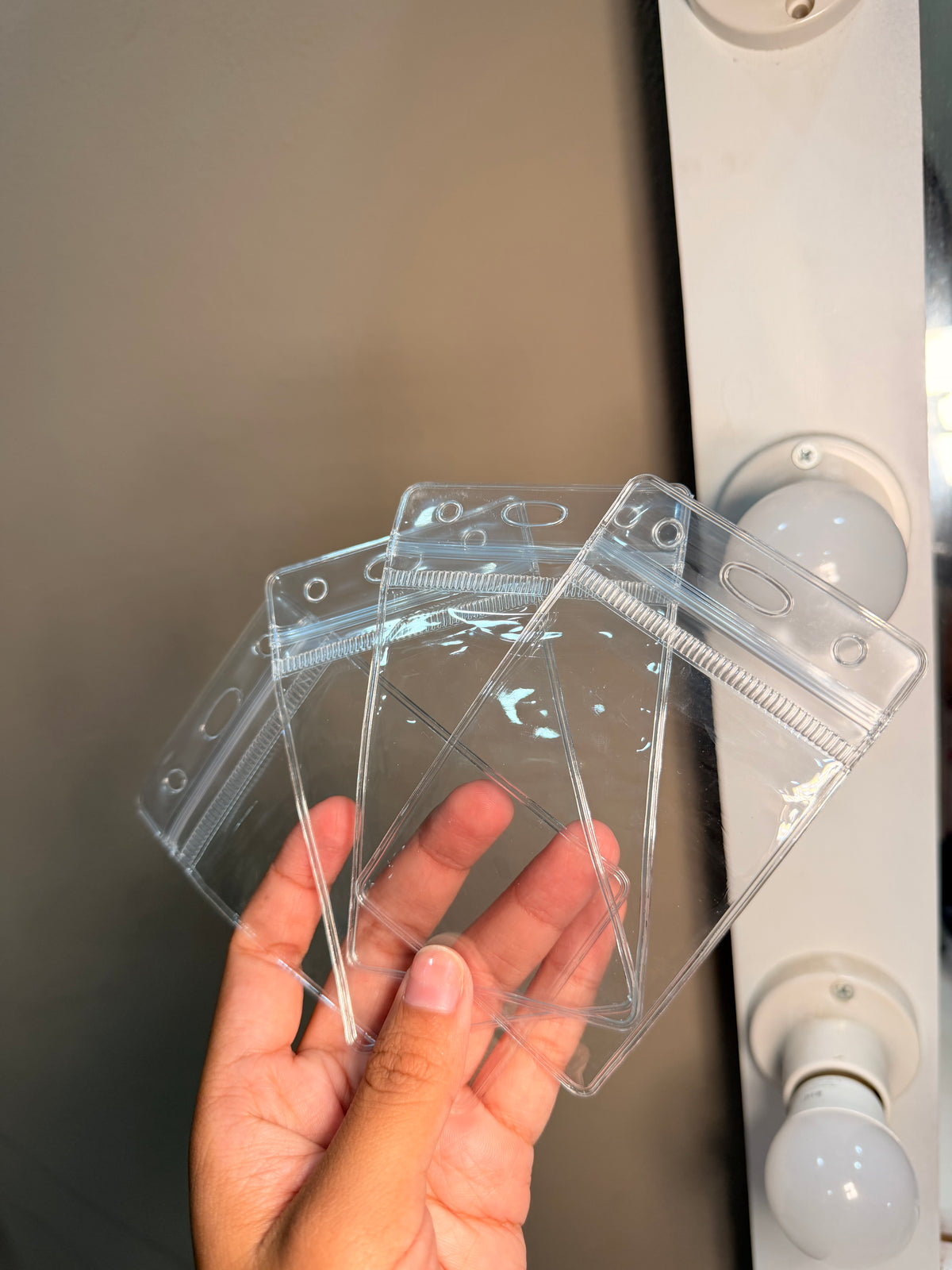 Porta carnet transparente
