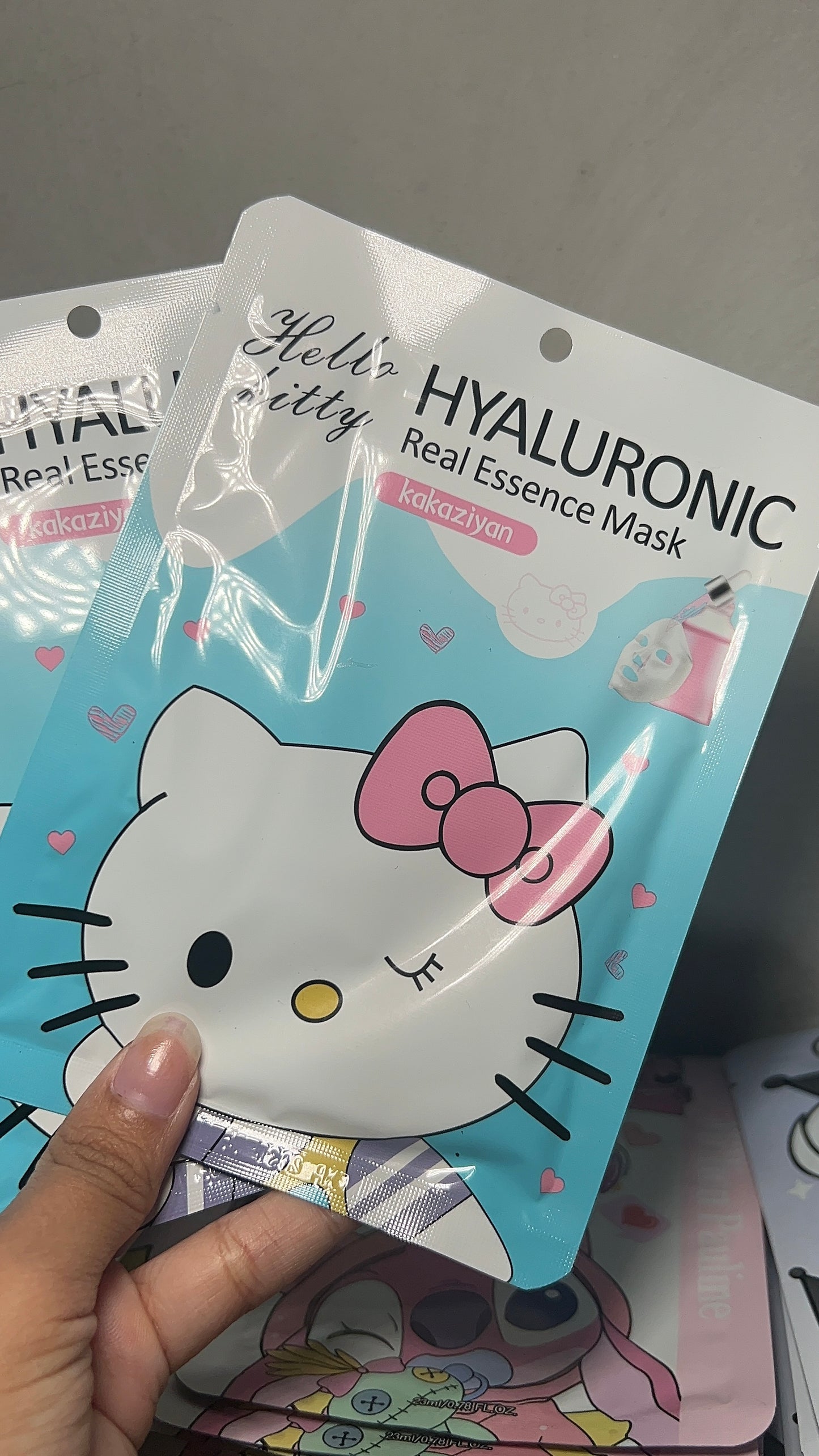 Mascarilla facial hello kitty blue