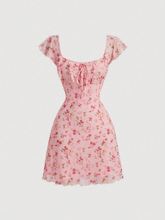 Vestido rosa talla s