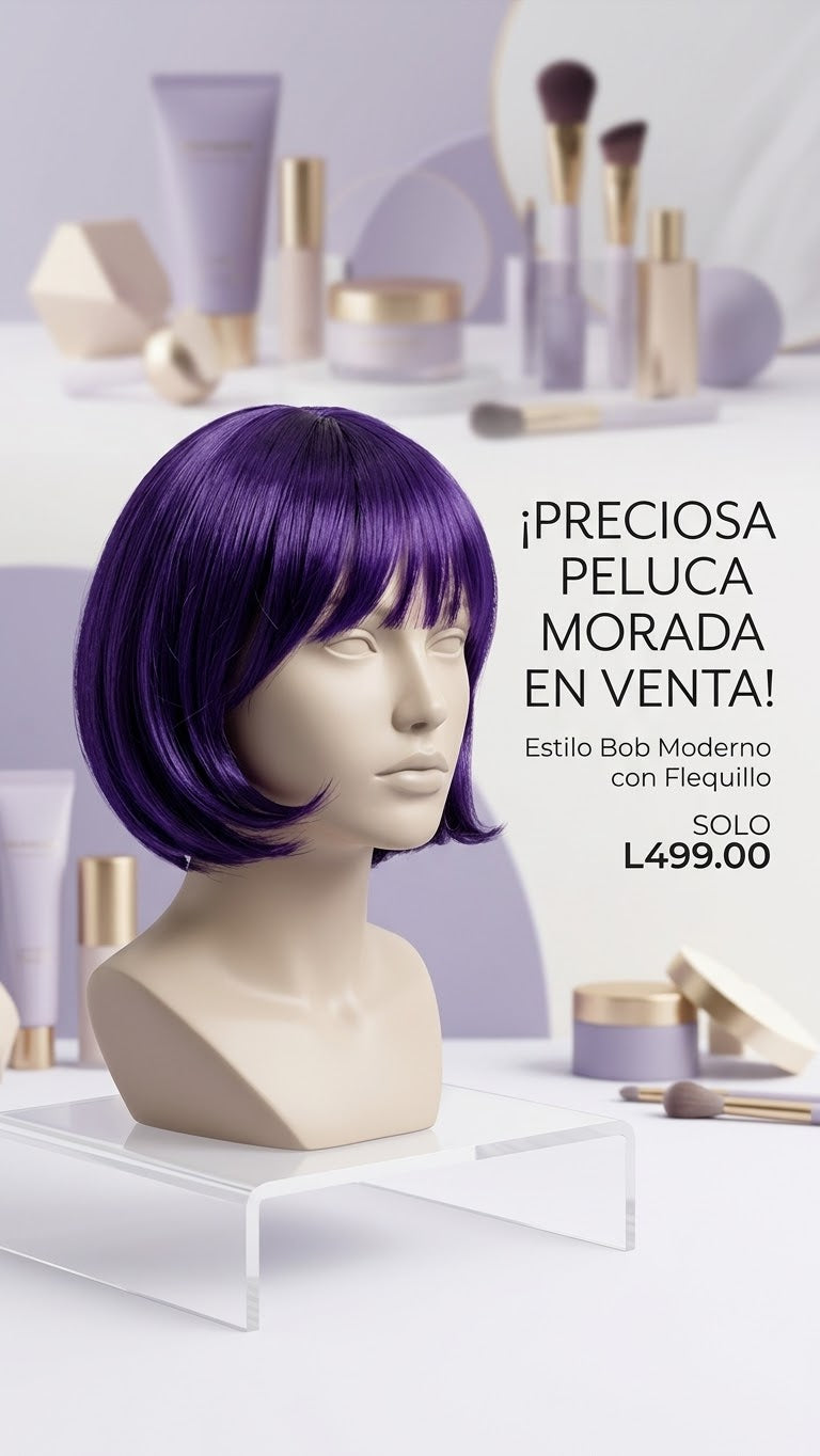 Peluca morada
